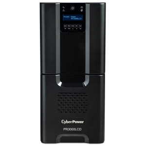 CyberPower PR3000LCD Full-size Tower UPS, UL Rated, Multi-function LCD panel, 8 NEMA 5-15R, 2 NEMA 5-20R